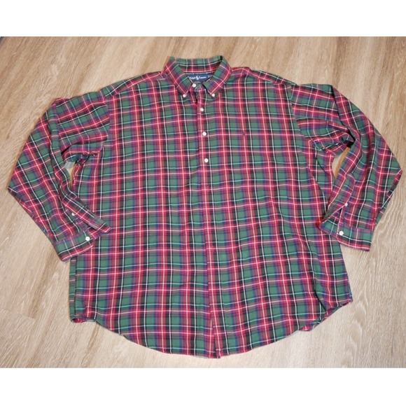 Ralph Lauren Other - Vintage Ralph Lauren Polo Blake Plaid Shirt Men XXL Red Green Blue Button Down